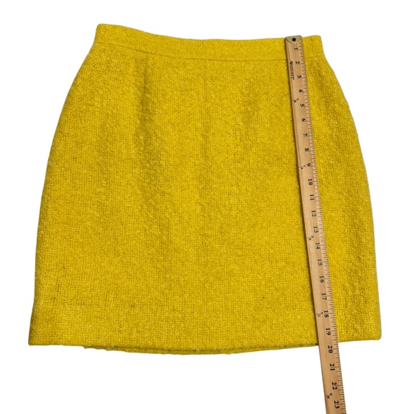 Kate Spade Yellow Tweed Mini Skirt Size 8 - Picture 5 of 8